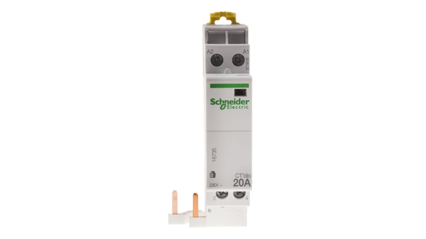 Contacteur Schneider Electric, 2 pôles , 2 NF, 20 A, 230 V c.a.