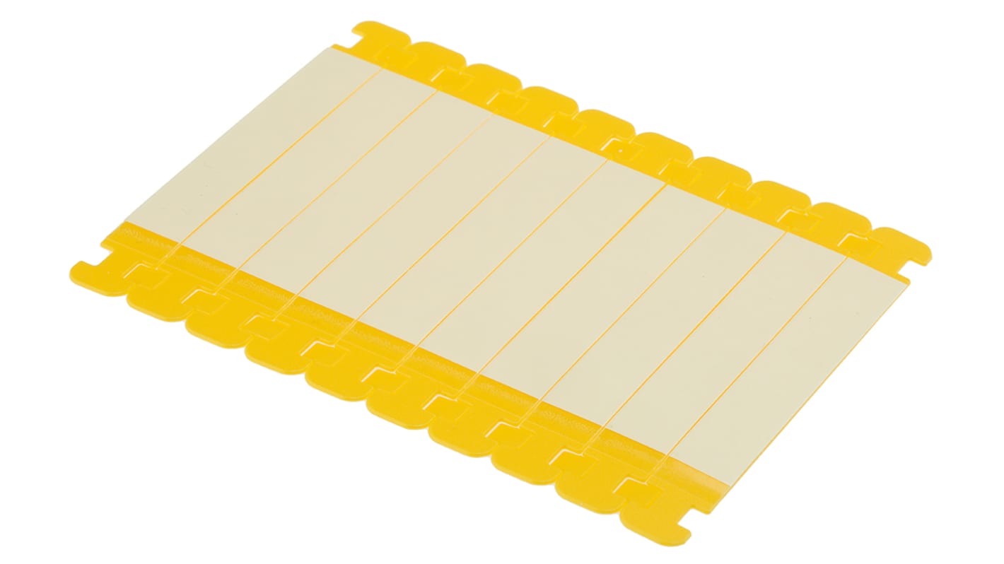 Brady Yellow Cable Labels, 71mm Width, 9mm Height, 100 Qty