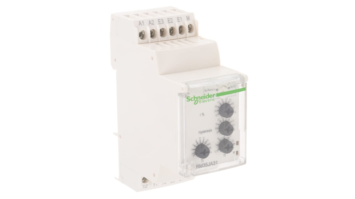 Schneider Electric Current Monitoring Relay, DPDT, DIN Rail