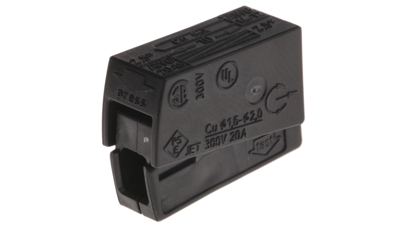 Wago 224 Series Connector, 2-Way, 24A