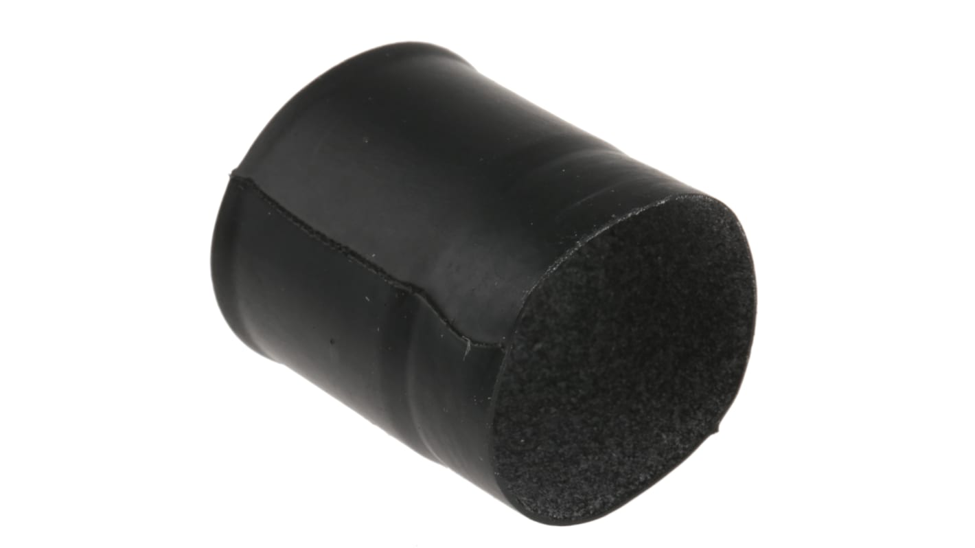 TE Connectivity Straight Black, Fluid Resistant Elastomer Adhesive Lined, 17mm