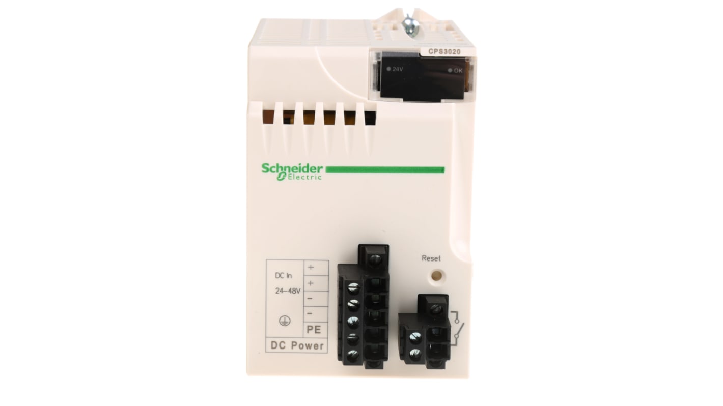 Schneider Electric Modicon M340 Series PLC Power Supply for Use with Modicon M340, DC, 24 → 48 V