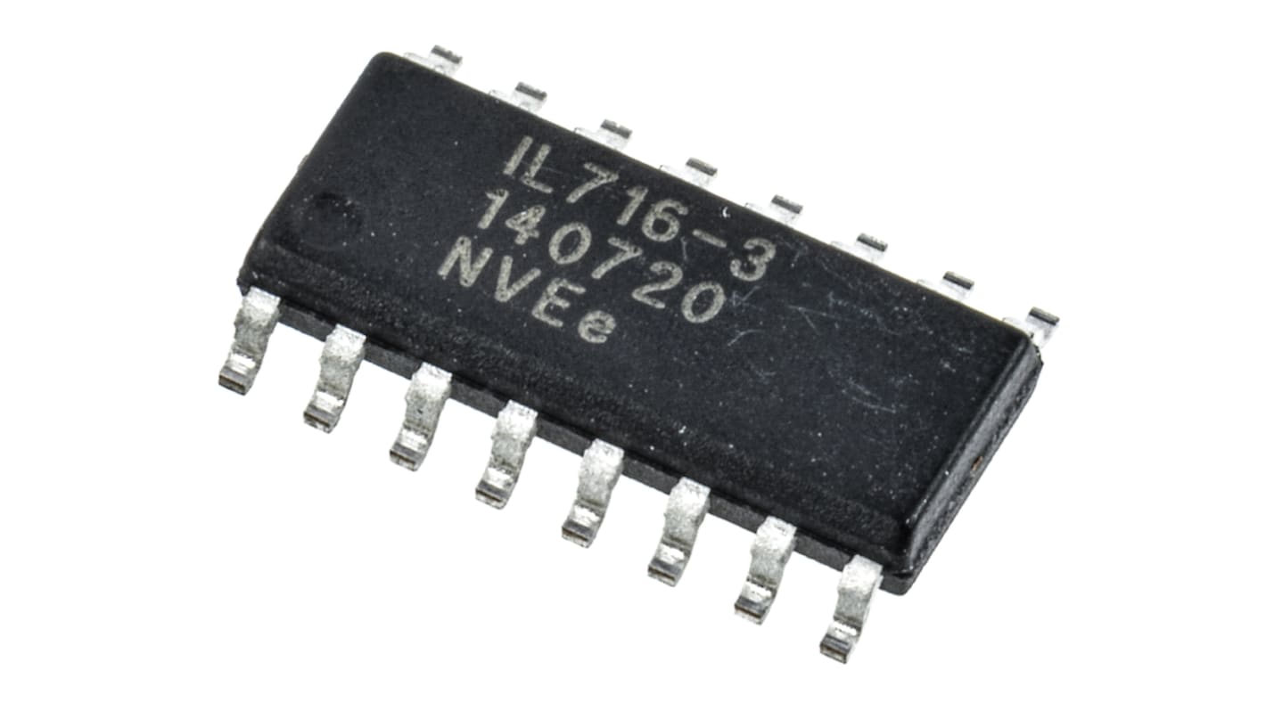 NVE Digital-Isolator, 4-Kanal, 2,5 kV eff 6 mA