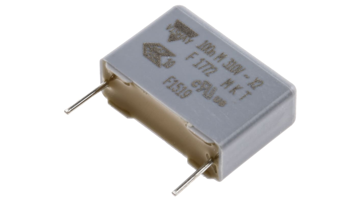 Vishay F1772 Polyester Film Capacitor, 310V ac, ±20%, 100nF, Through Hole