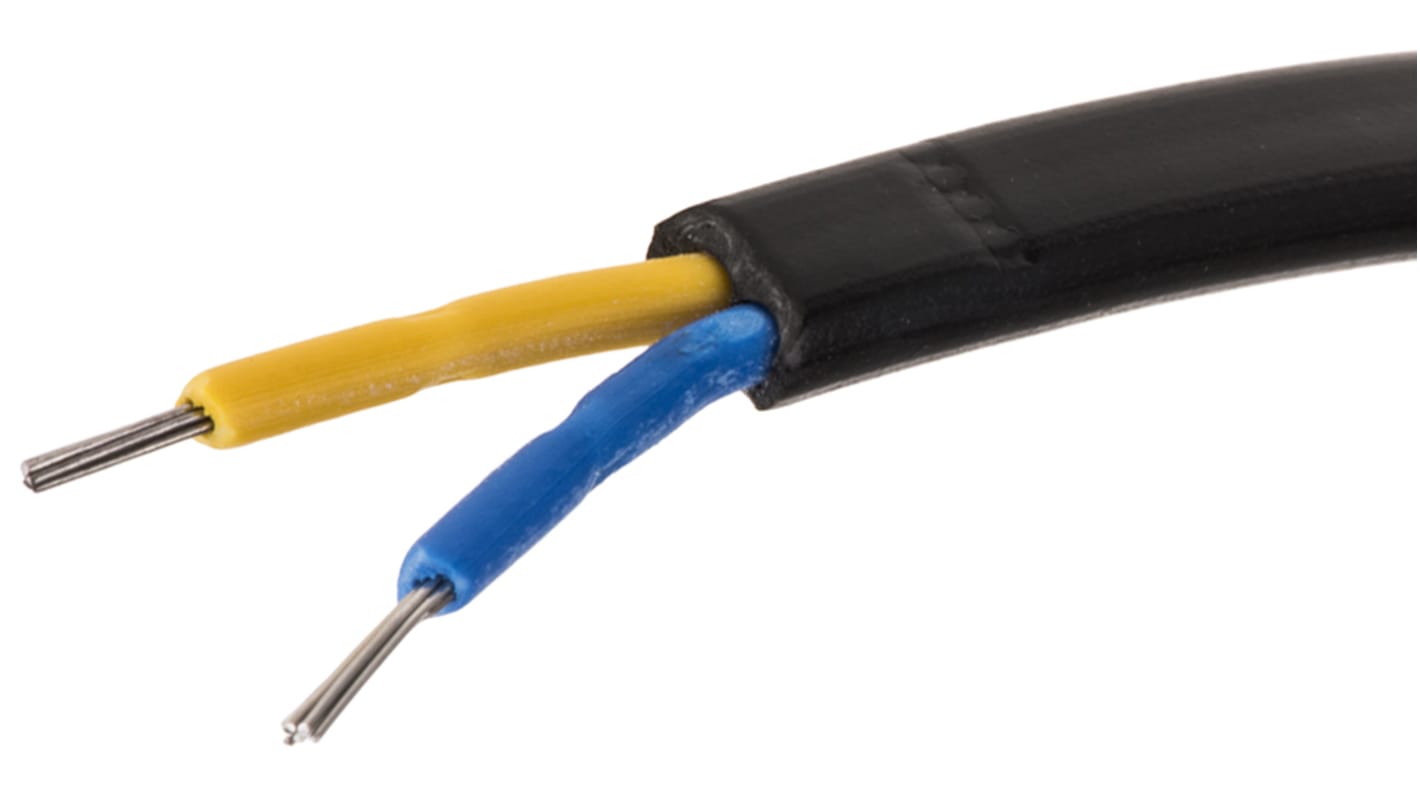 RS PRO Ungeschirmt 7/0,2mm PVC-isoliert Thermoelement Kabel/Draht für Thermoelement Typ J, L. 10m, max. +105°C