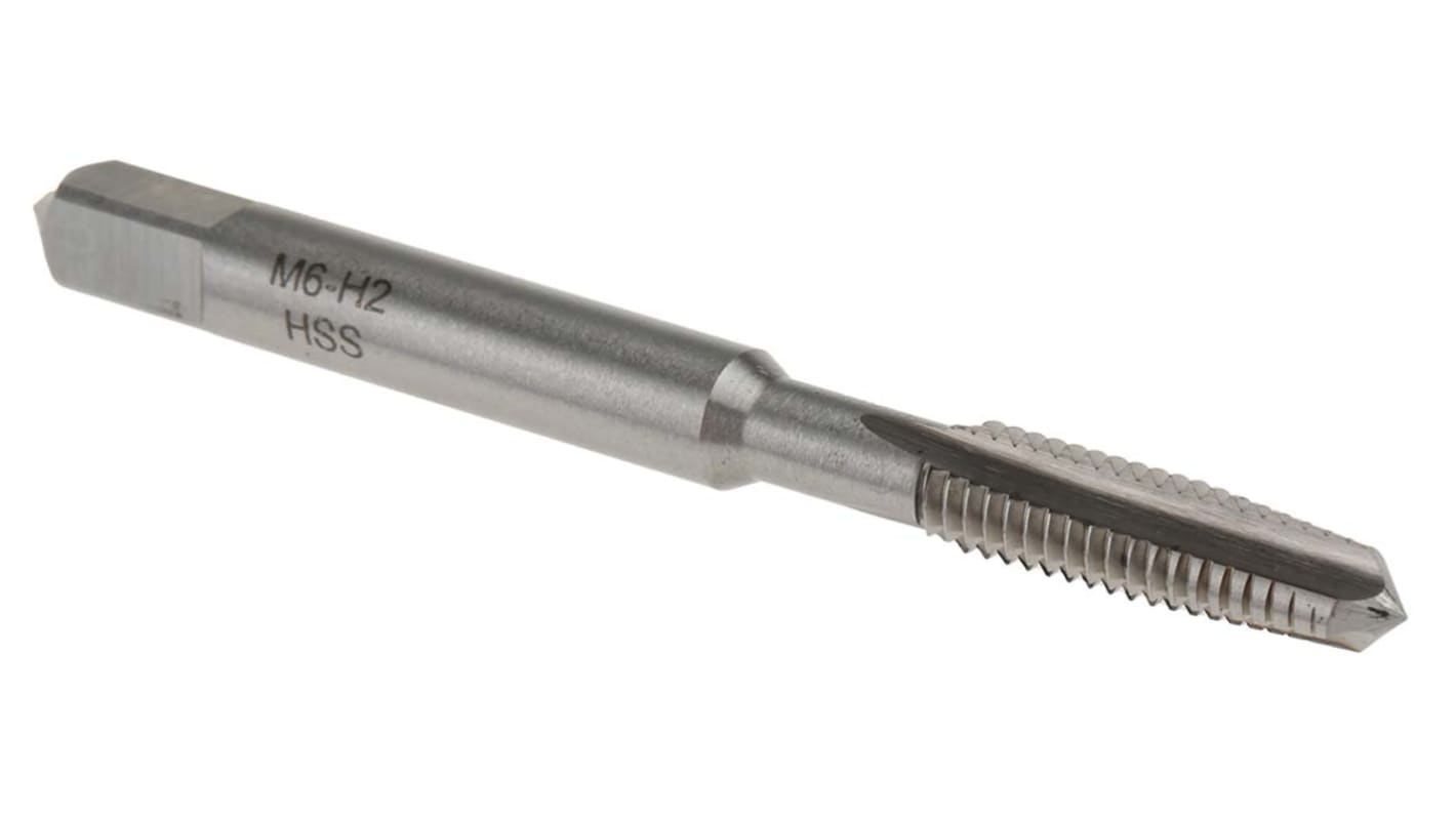 RS PRO Threading Tap, M6 Thread, 1.0mm Pitch, Metric Standard, Hand Tap