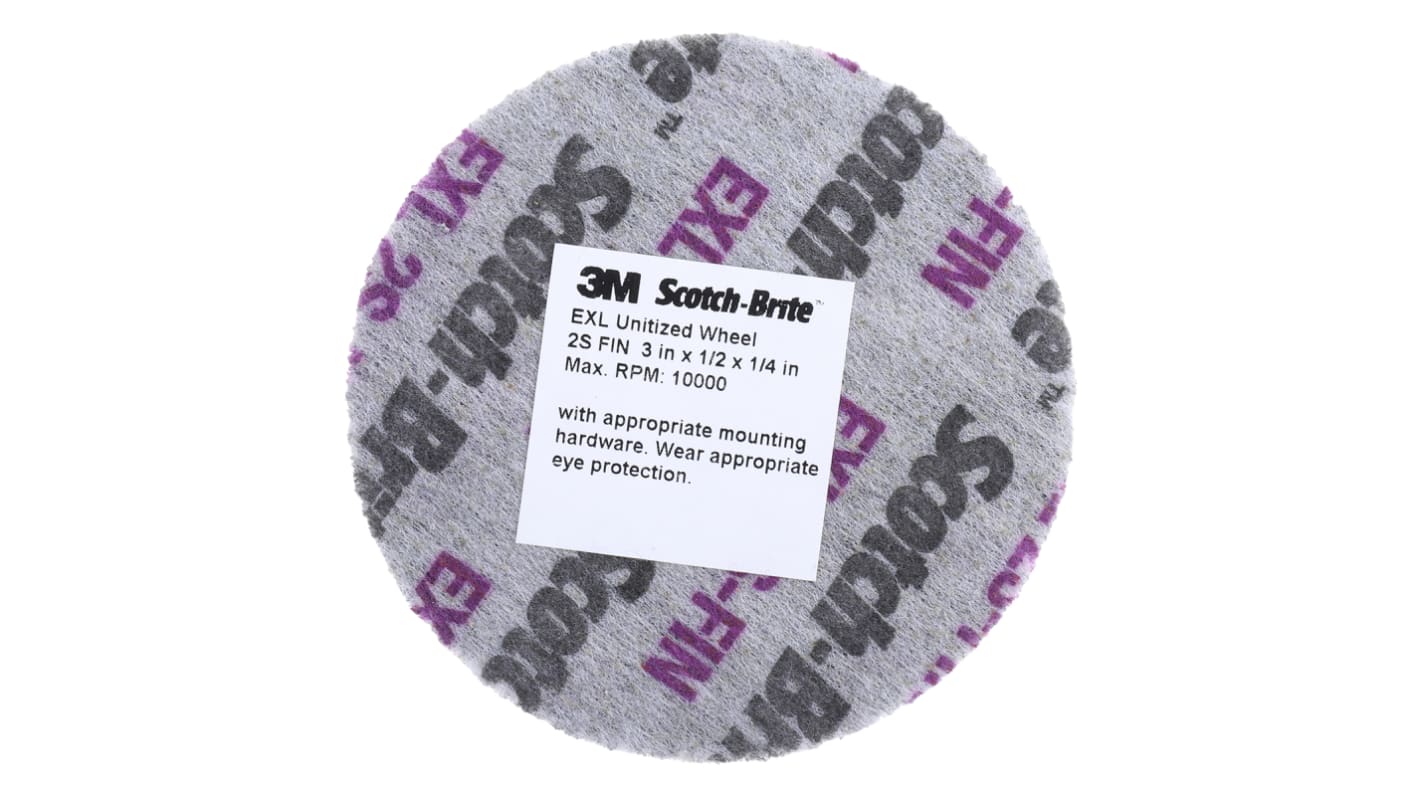 3M Scotch-Brite EXL XL-UW Silicon Carbide Grinding Wheel, 75mm Diameter, Very Fine