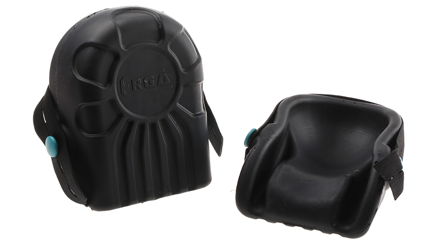 RS PRO Black Polyurethane (PU) Adjustable Strap Knee Pad Resistant to Water