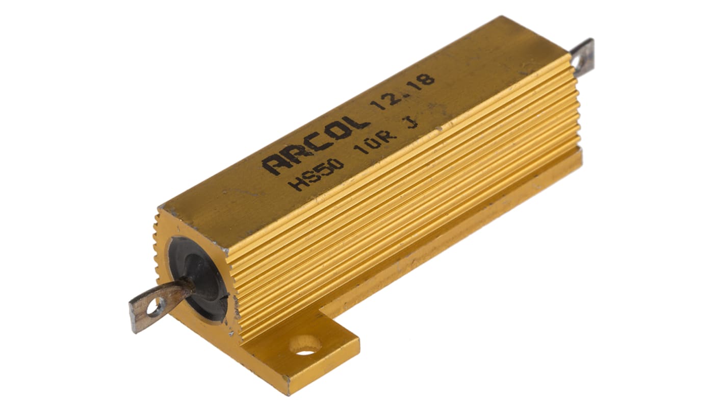 Arcol, 10Ω 50W Wire Wound Chassis Mount Resistor HS50 10R J ±5%