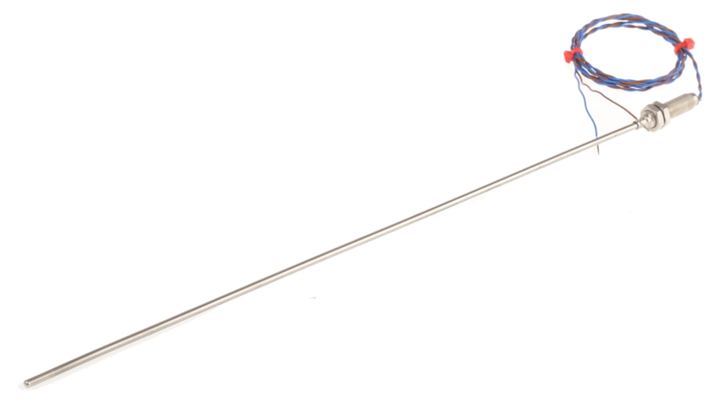 Termopar tipo K RS PRO, Ø sonda 3mm x 300mm, temp. máx +1000°C, cable de 1m, conexión Cable