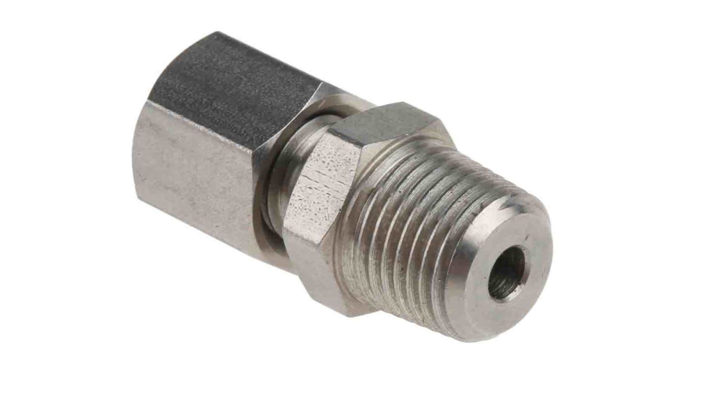 RS PRO, 1/8 BSPT Thermocouple Compression Fitting for Use with Thermocouple, 3mm Probe, RoHS Compliant Standard