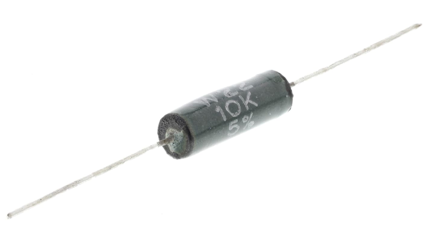 Resistencia de hilo bobinado Welwyn, de 10kΩ ±5%, 7W, Serie W22