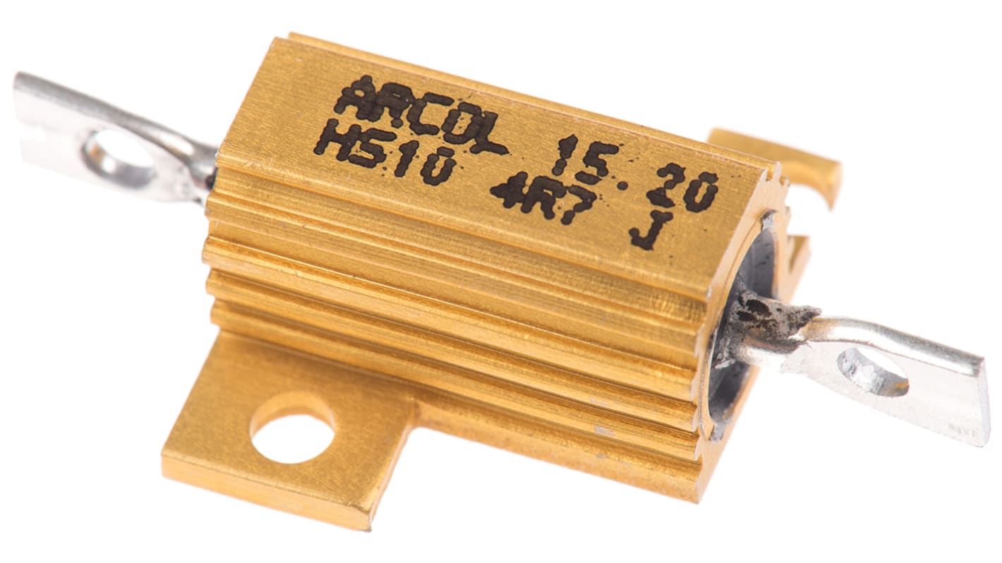 Arcol, 4.7Ω 10W Wire Wound Chassis Mount Resistor HS10 4R7 J ±5 RS