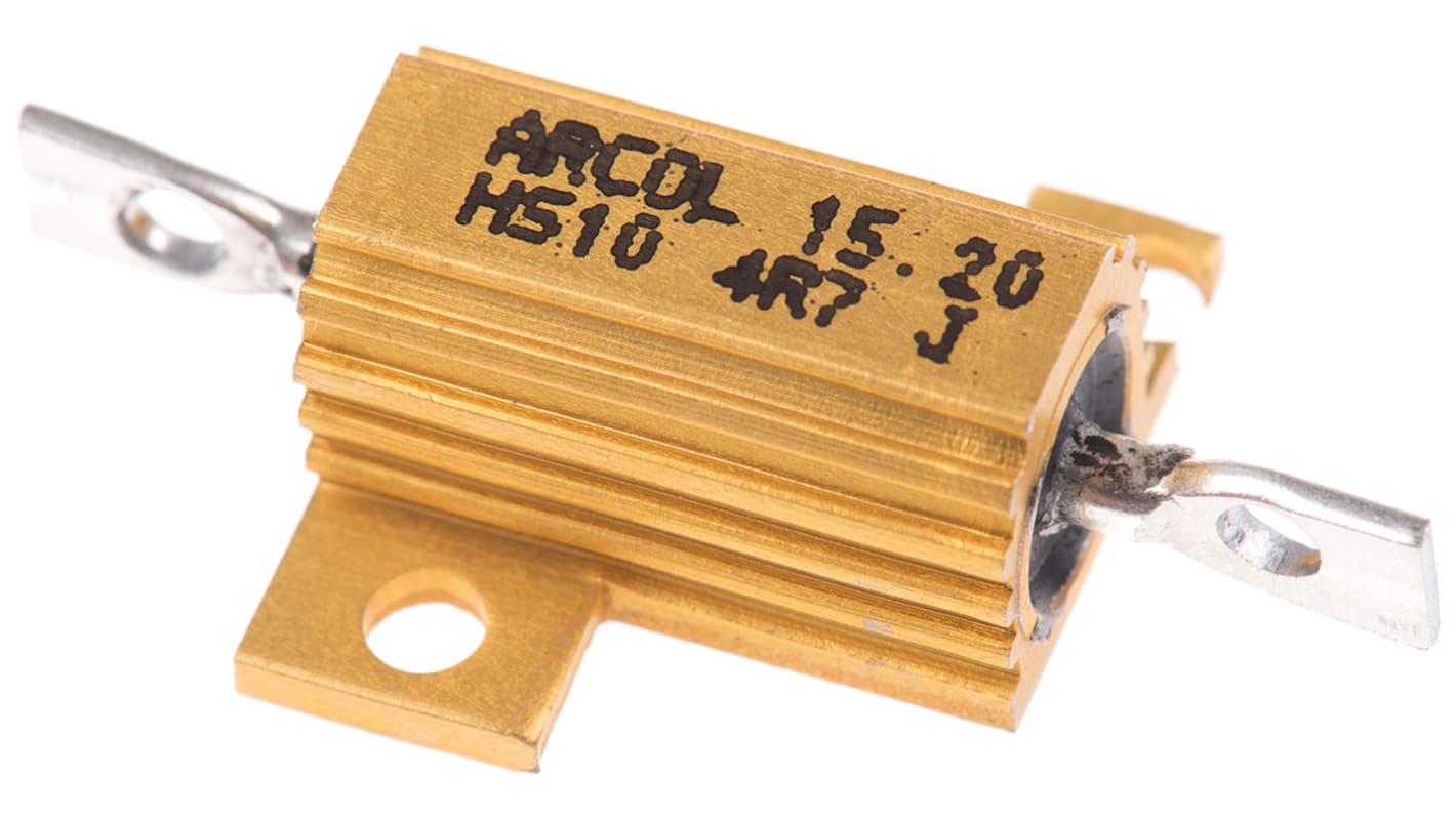 Arcol, 4.7Ω 10W Wire Wound Chassis Mount Resistor HS10 4R7 J ±5%