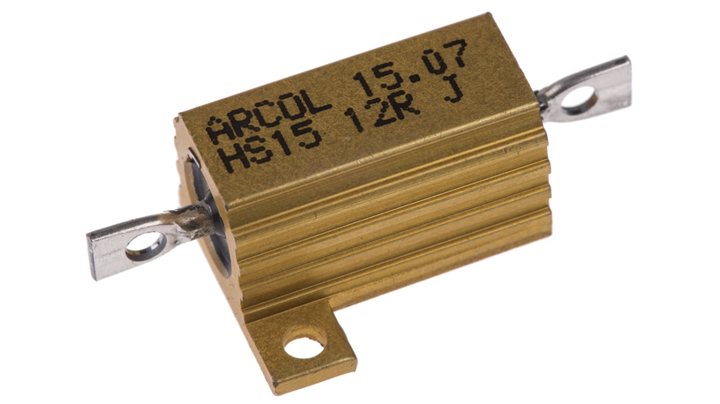 Arcol, 12Ω 15W Wire Wound Chassis Mount Resistor HS15 12R J ±5 RS
