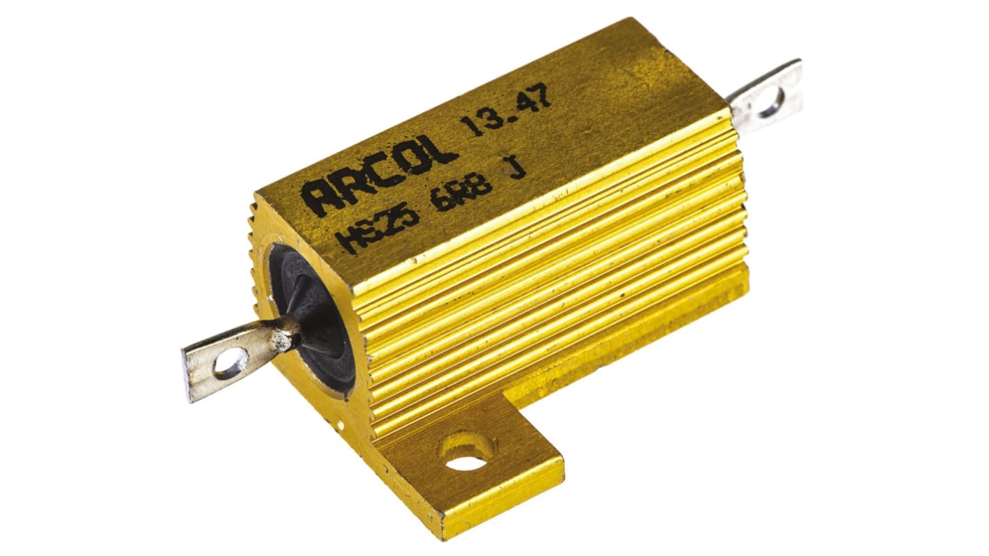 Arcol HS25 Wickel Lastwiderstand 6.8Ω ±5% / 25W, Alu Gehäuse Axialanschluss