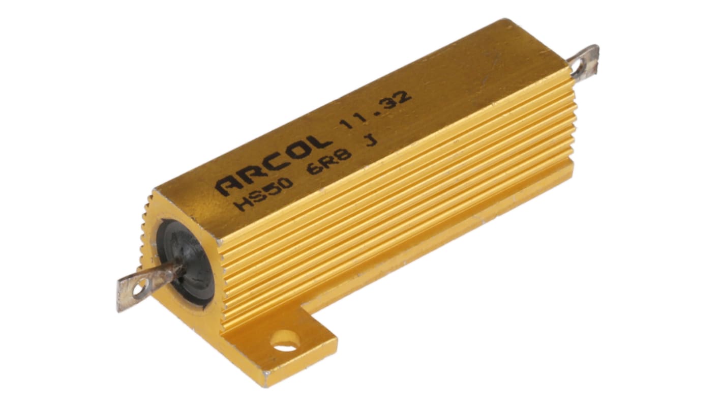 Arcol, 6.8Ω 50W Wire Wound Chassis Mount Resistor HS50 6R8 J ±5%