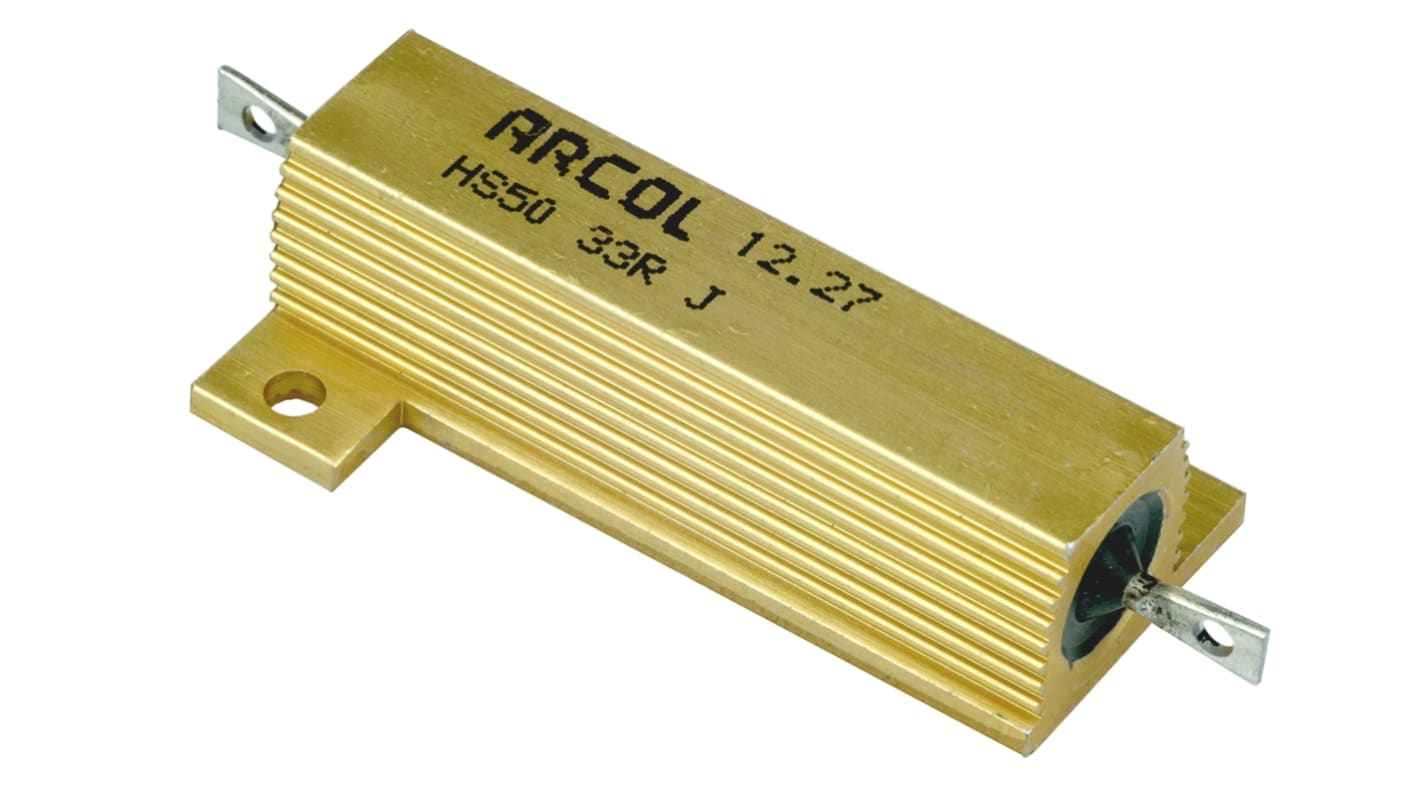 Arcol, 33Ω 50W Wire Wound Chassis Mount Resistor HS50 33R J ±5 RS