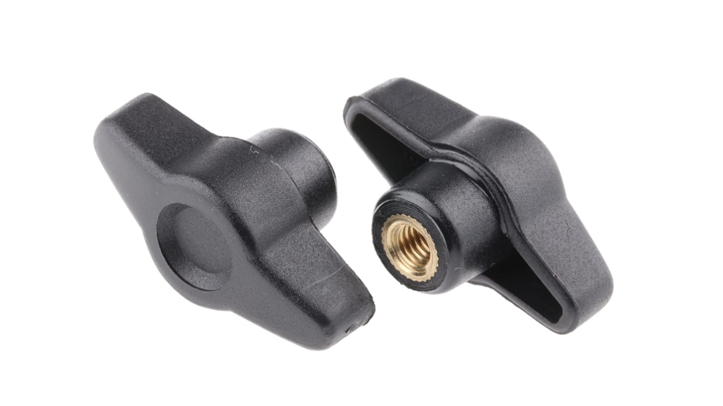 RS PRO Feststellschraube M6 Ø 6mm x 9mm Knebelgriff, mit Gewindebohrung Ø 40mm