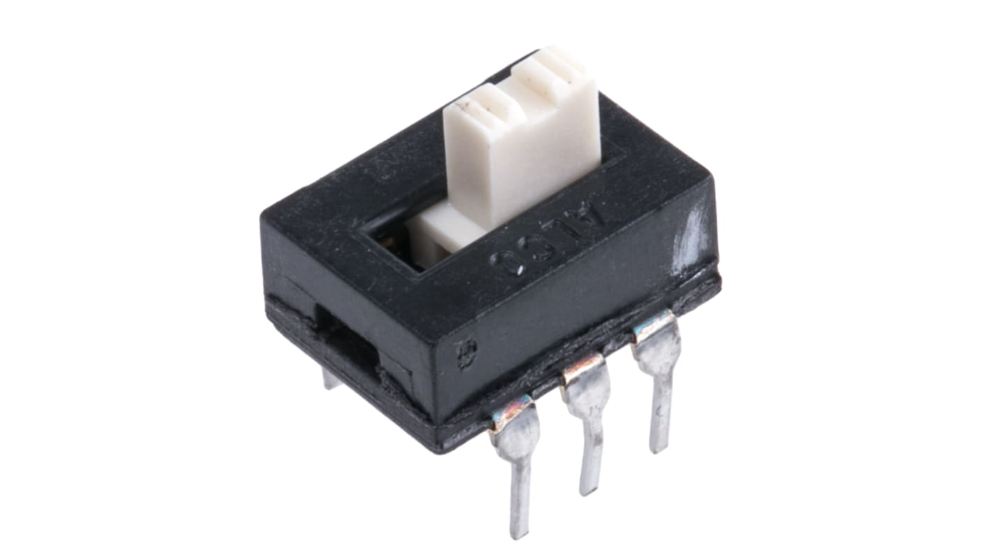 Interruptor DIP DPDT, 300 mA a 115 V dc, Montaje en orificio pasante