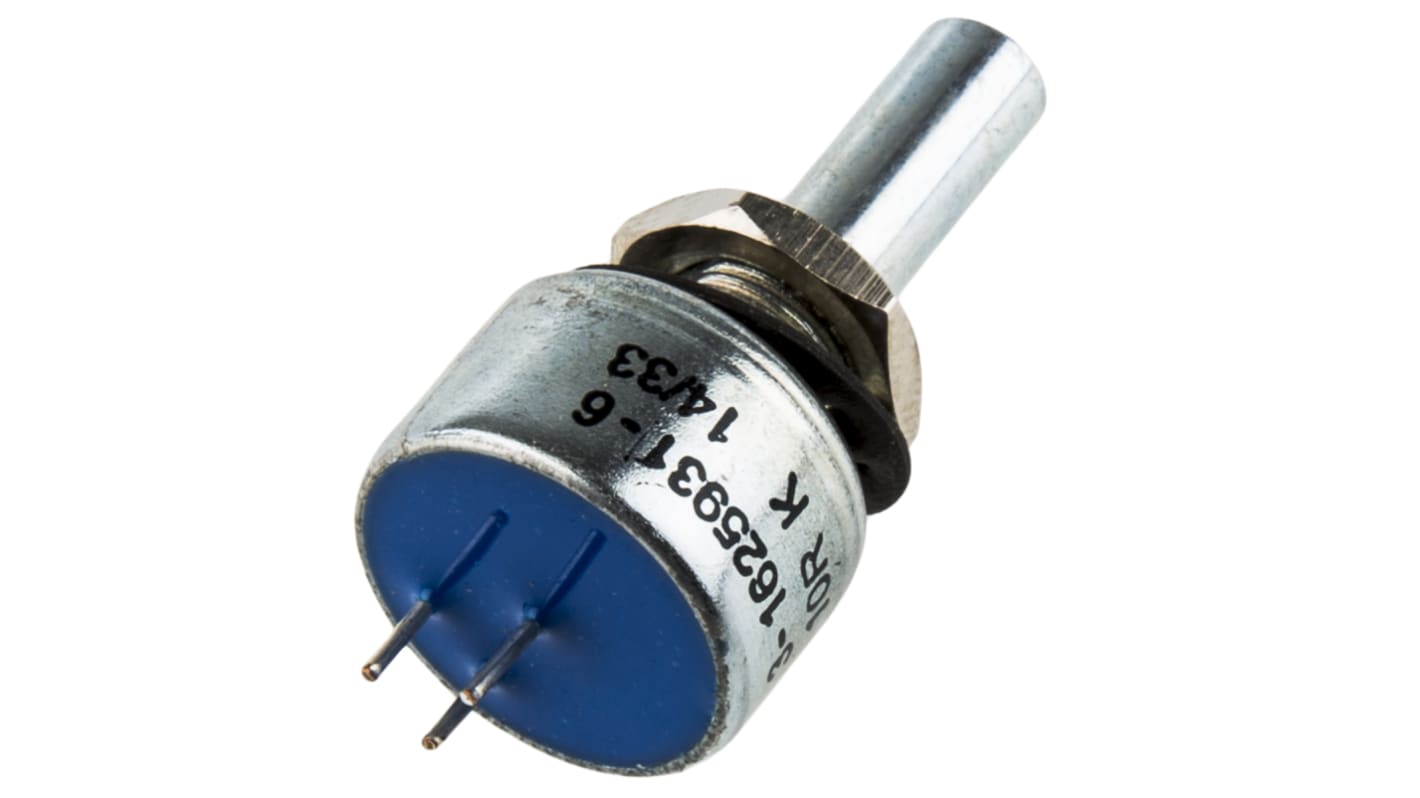 TE Connectivity 10Ω Rotary Potentiometer 1-Gang, Panel Mount (Through Hole), 404802692043