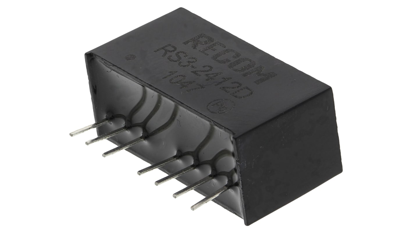 Convertisseur DC-DC Recom, RS3, Montage traversant, 3W, 2 sorties, ±12V c.c., ±125mA