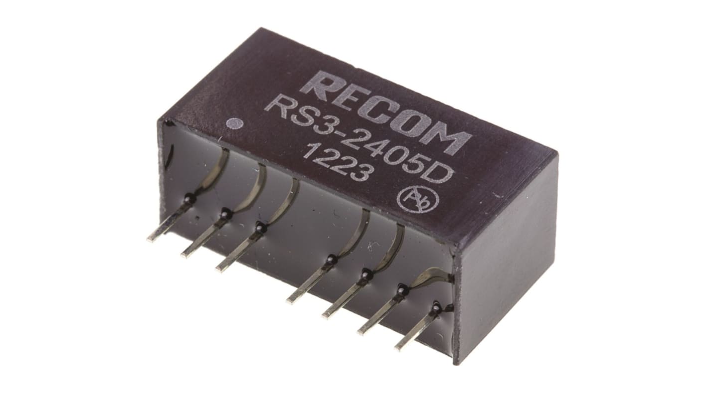 Convertidor dc-dc 3W, Salida ±5V dc, ±125mA, 0.5% Sí