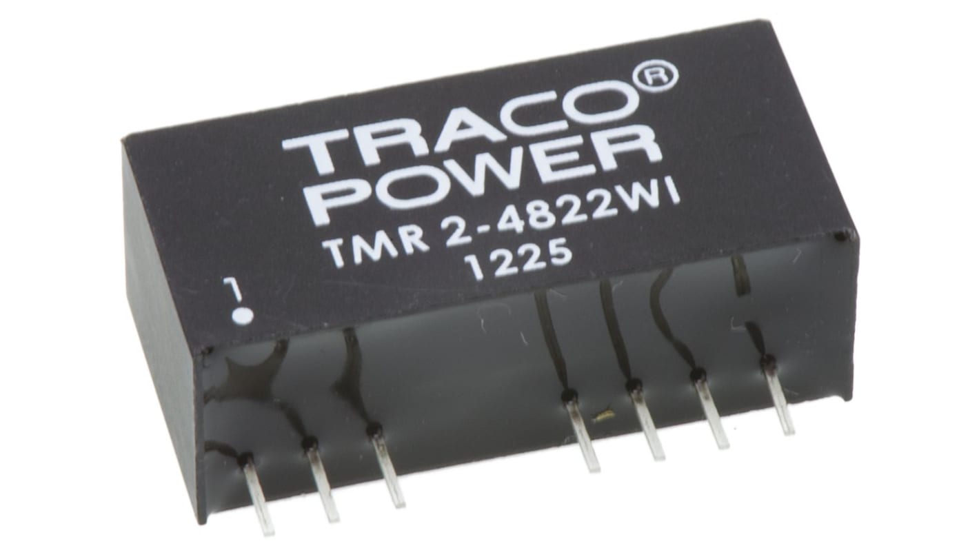 TRACOPOWER TMR 2WI DC-DC Converter, ±12V dc/ ±85mA Output, 18 → 75 V dc Input, 2W, Through Hole, +85°C Max Temp