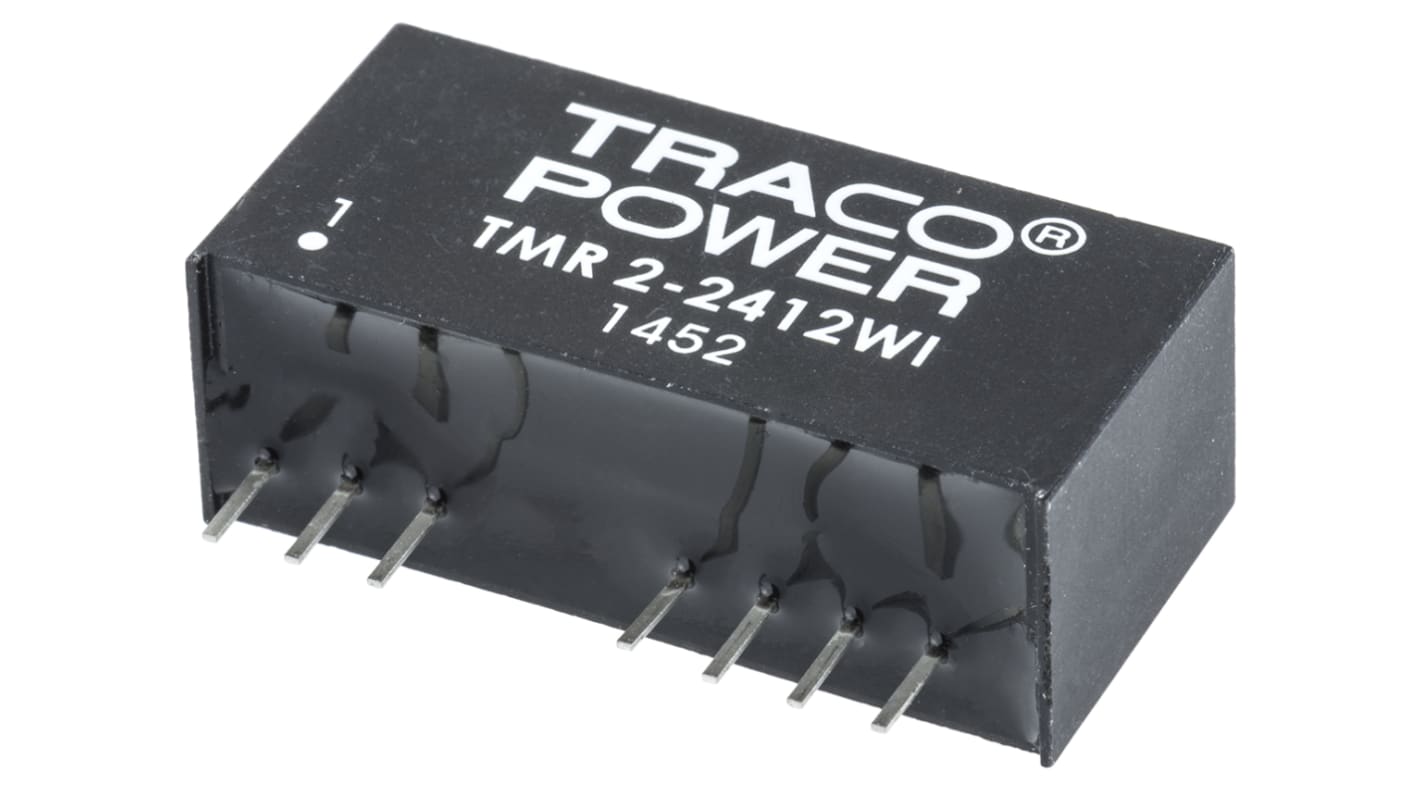 TRACOPOWER DC-DCコンバータ Vout：12V dc 9 → 36 V dc, 2W, TMR 2-2412WI