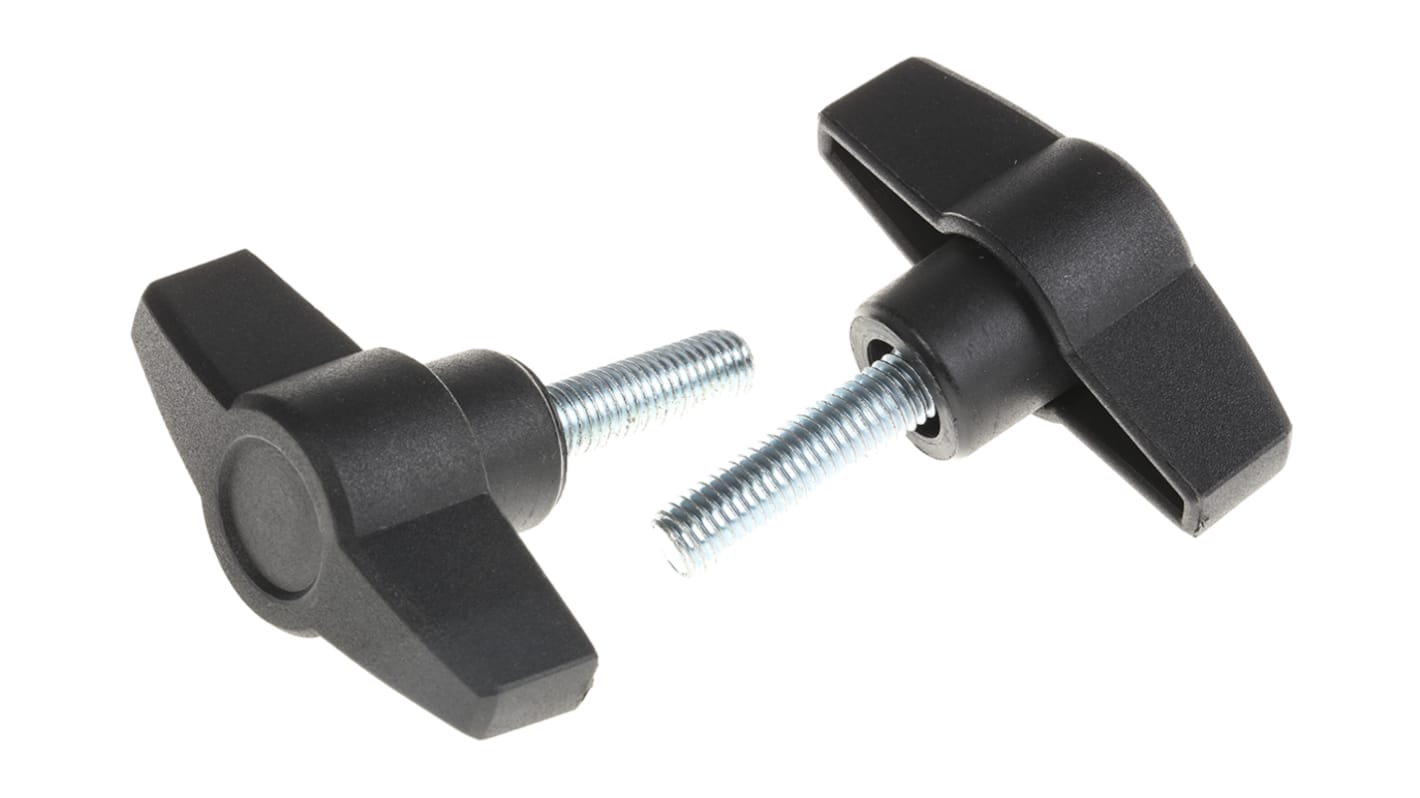 RS PRO Feststellschraube M8 Ø 8mm x 30mm Knebelgriff, mit Gewindebolzen Ø 60mm