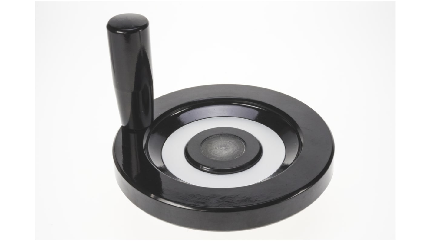 Elesa Black Duroplast Hand Wheel, 100mm diameter