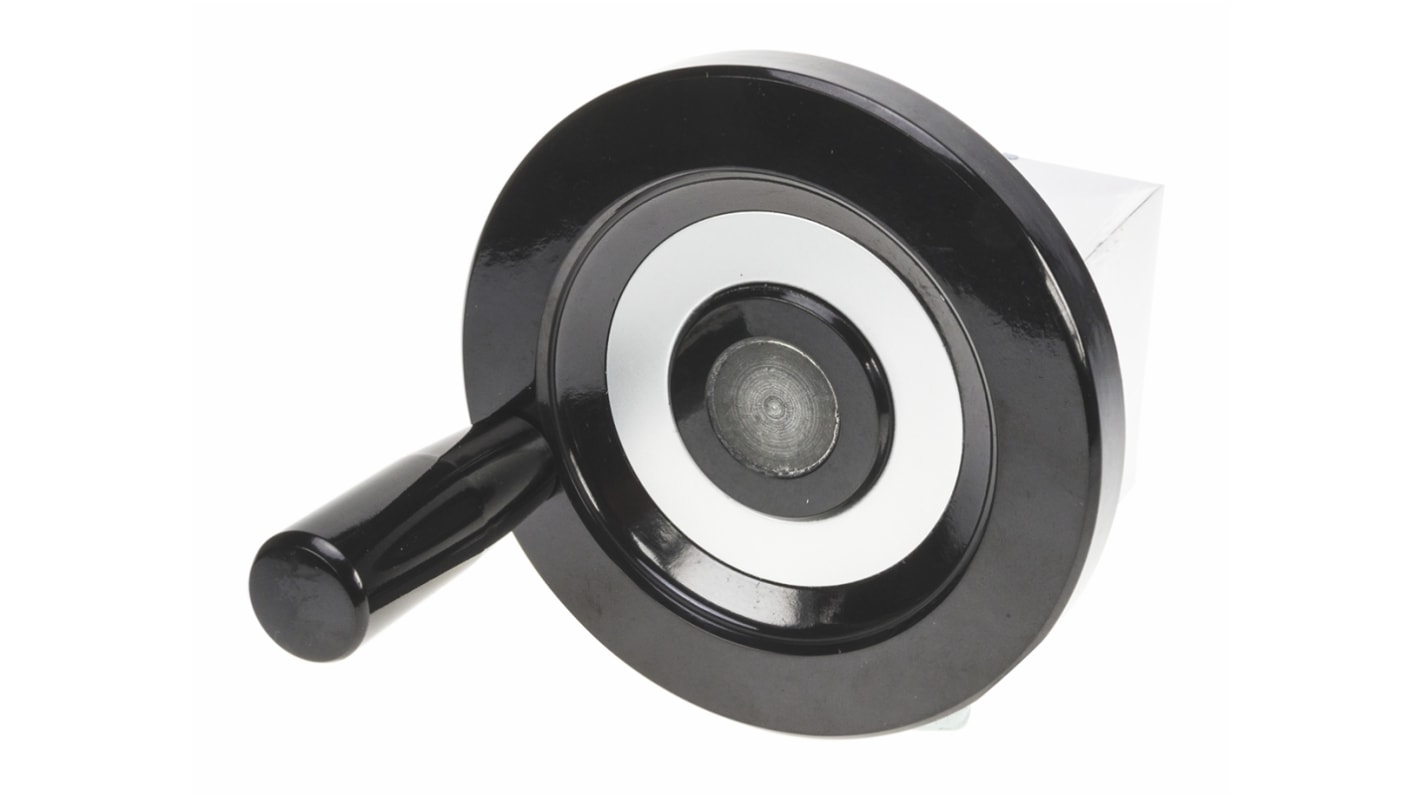 Elesa Black Duroplast Hand Wheel, 125mm diameter