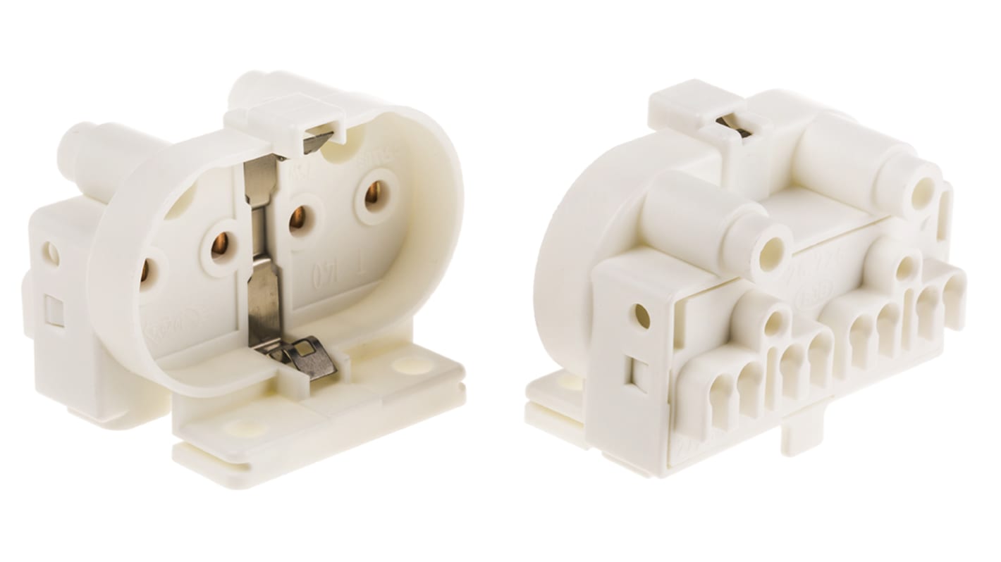 Portalampada BJB, per lampada Fluorescente compatto, base 2G11, montaggio A vite, 4 pin, in PBT