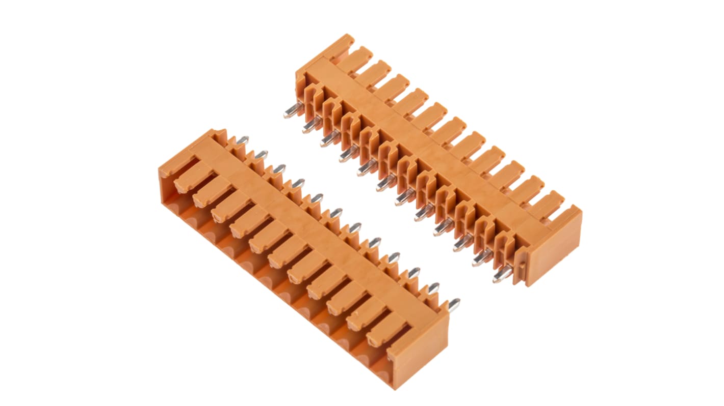 Weidmüller 3.5mm Pitch 12 Way Pluggable Terminal Block, Header, Through Hole, Solder Termination