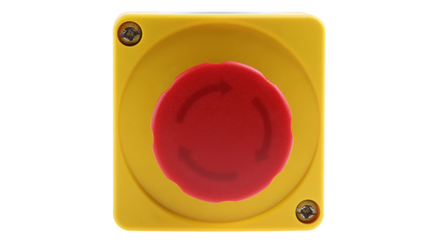 ABB 1SFA Series Twist Release Emergency Stop Push Button, Surface Mount, 2NC, IP66, IP67, IP69K