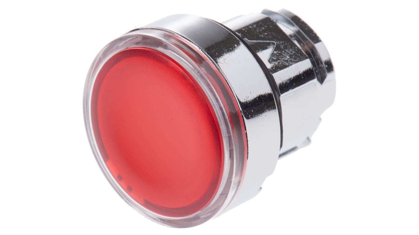 Tête de bouton poussoir Schneider Electric, Harmony XB4 Rouge, Ø découpe 22mm, Retour par ressort