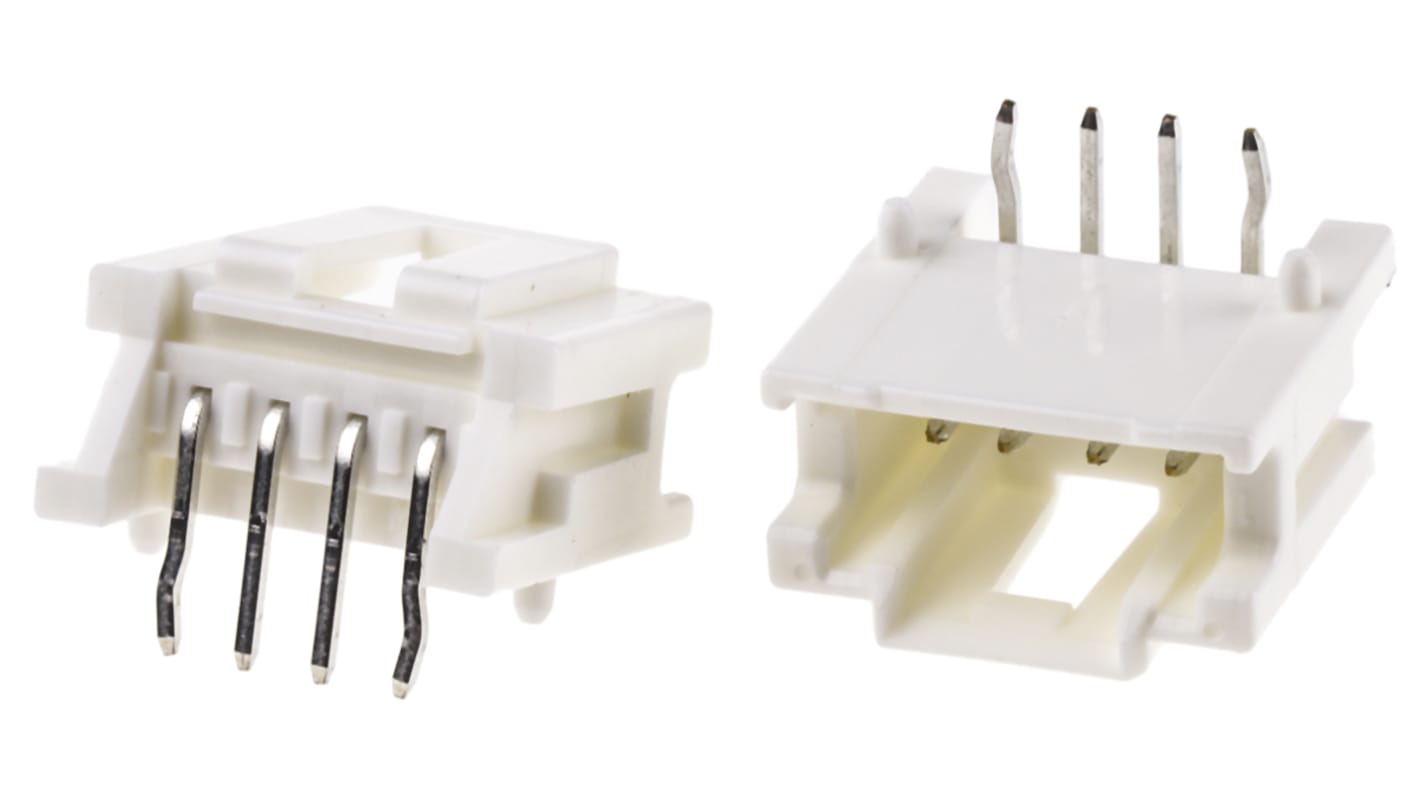 Molex MicroClasp Series Right Angle Through Hole PCB Header, 4 Contact(s), 2.0mm Pitch, 1 Row(s), Shrouded