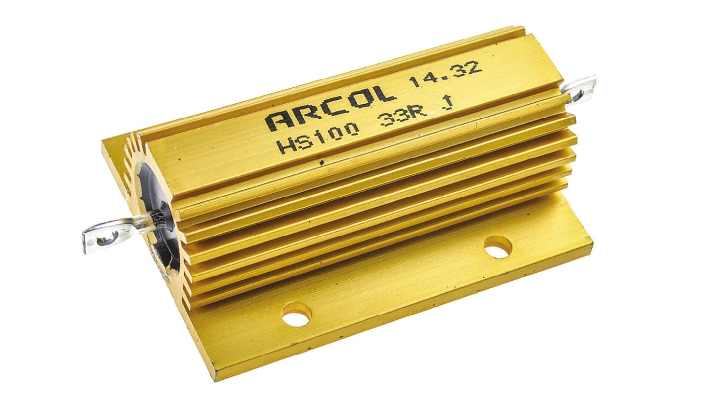 Arcol, 33Ω 100W Wire Wound Chassis Mount Resistor HS100 33R J ±5 RS