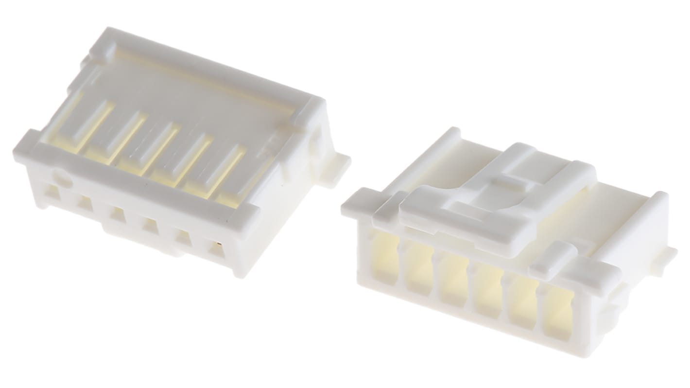 Carcasa de conector Molex 51382-0600, Serie MicroClasp, paso: 2mm, 6 contactos, , 1 fila filas, Recto, Hembra, Montaje