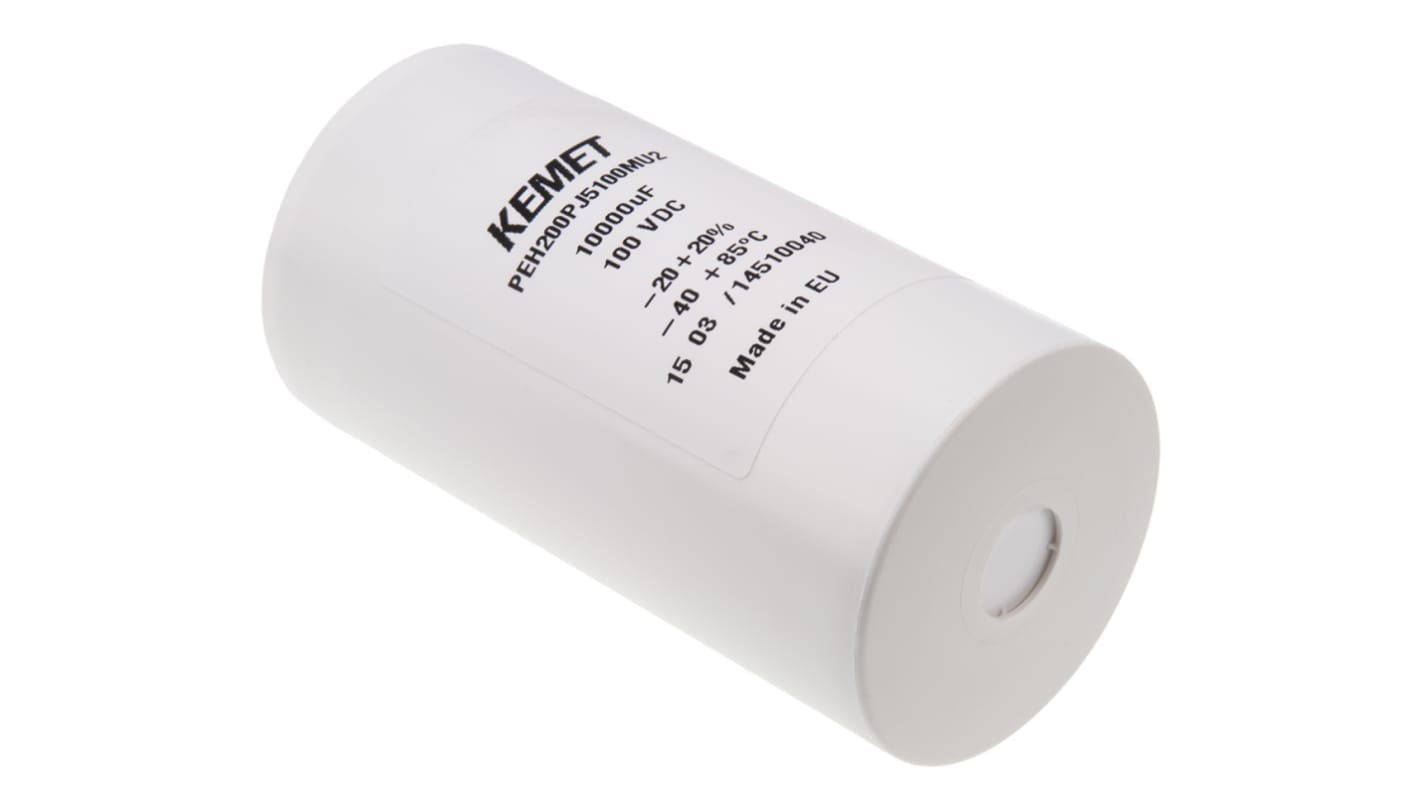 KEMET 10000μF Aluminium Electrolytic Capacitor 100V dc, Screw Terminal - PEH200PJ5100MU2