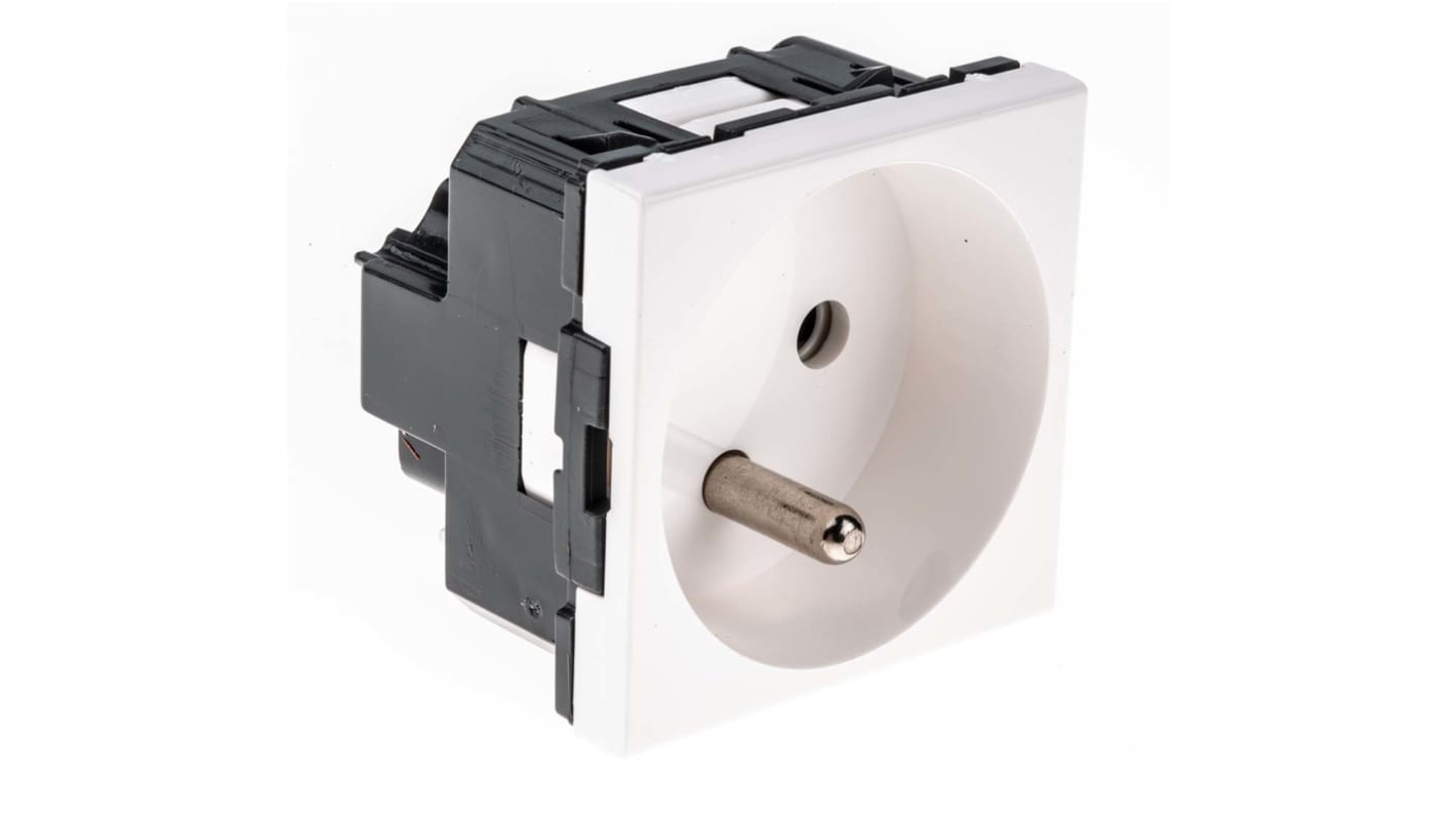 Toma eléctrica Legrand, Blanco, Policarbonato, sin interruptor Interior, 16A, IP41 230 V