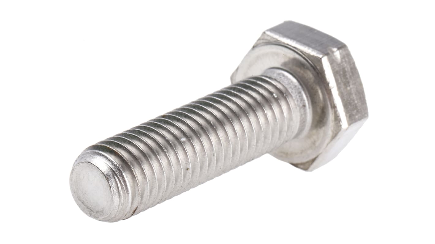 Plain Stainless Steel Hex, Hex Bolt, M10 x 35mm