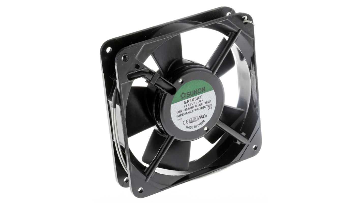 Sunon axiális ventilátor, 115 V AC, 120 x 120 x 25mm, 78.2m³/h, 1800rpm