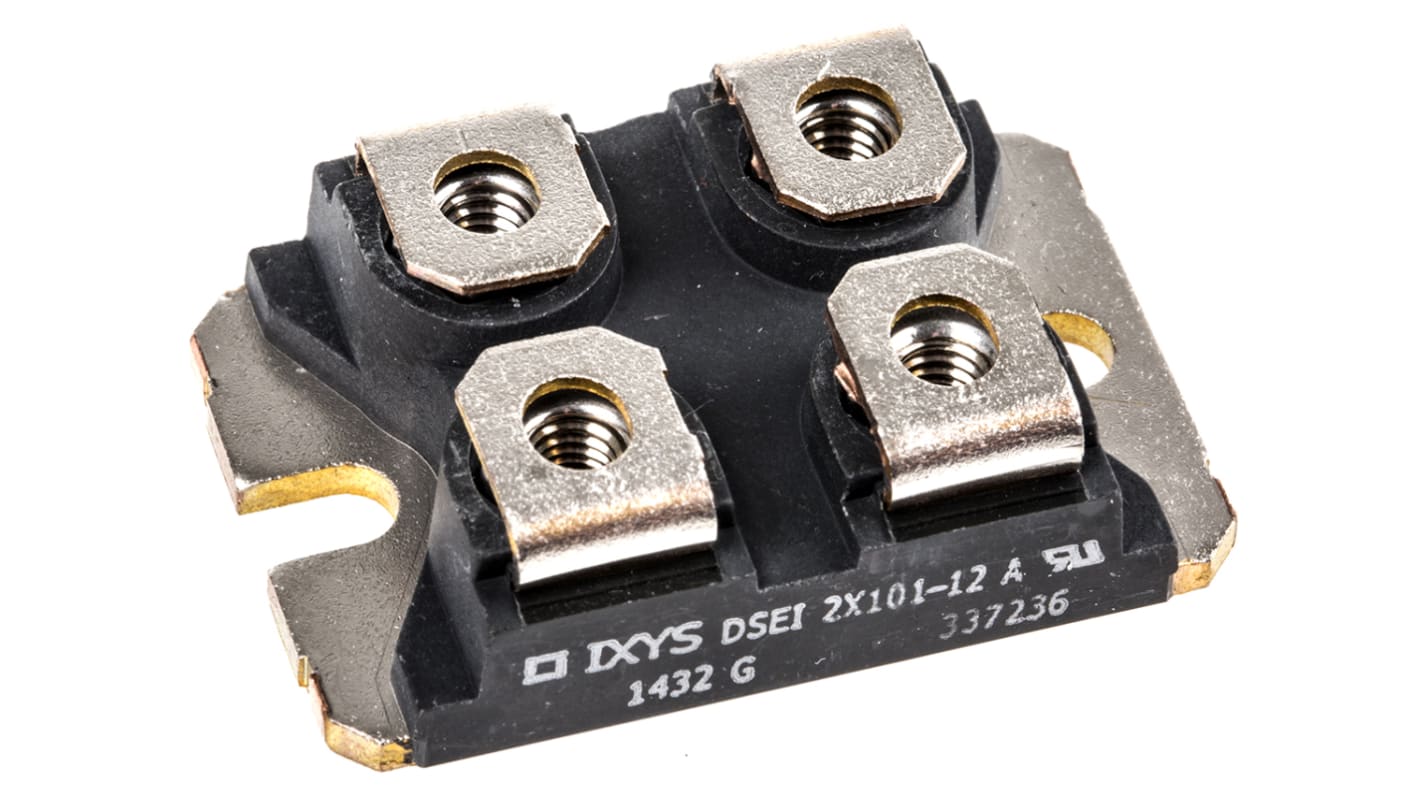 IXYS 1200V 90A, Dual Rectifier Diode, 4-Pin SOT-227B DSEI2X101-12A | RS