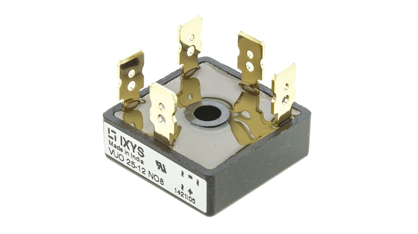 IXYS Bridge Rectifier Module, 25A, 1200V, 3-phase, 5-Pin