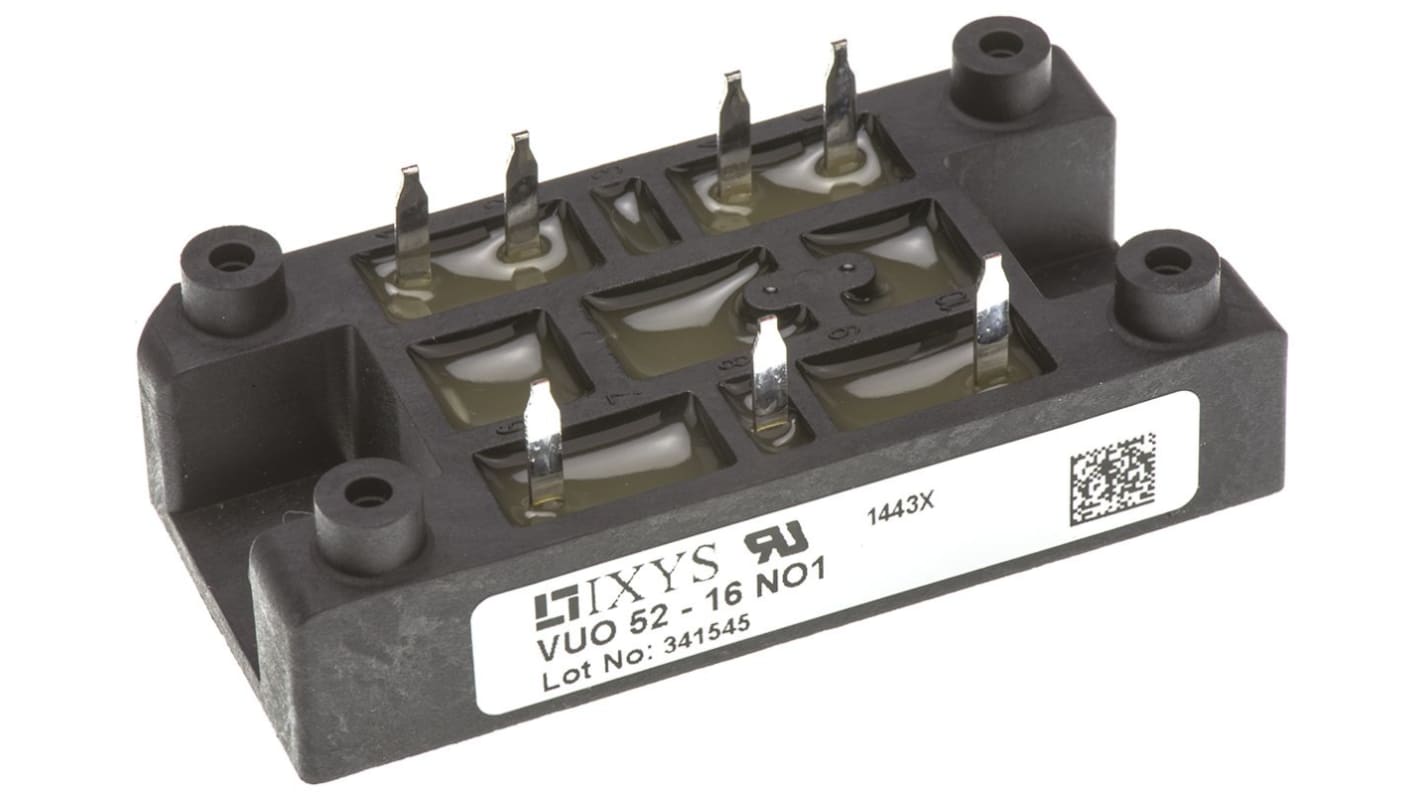 IXYS Bridge Rectifier Module, 55A, 1600V, 3-phase, 5-Pin