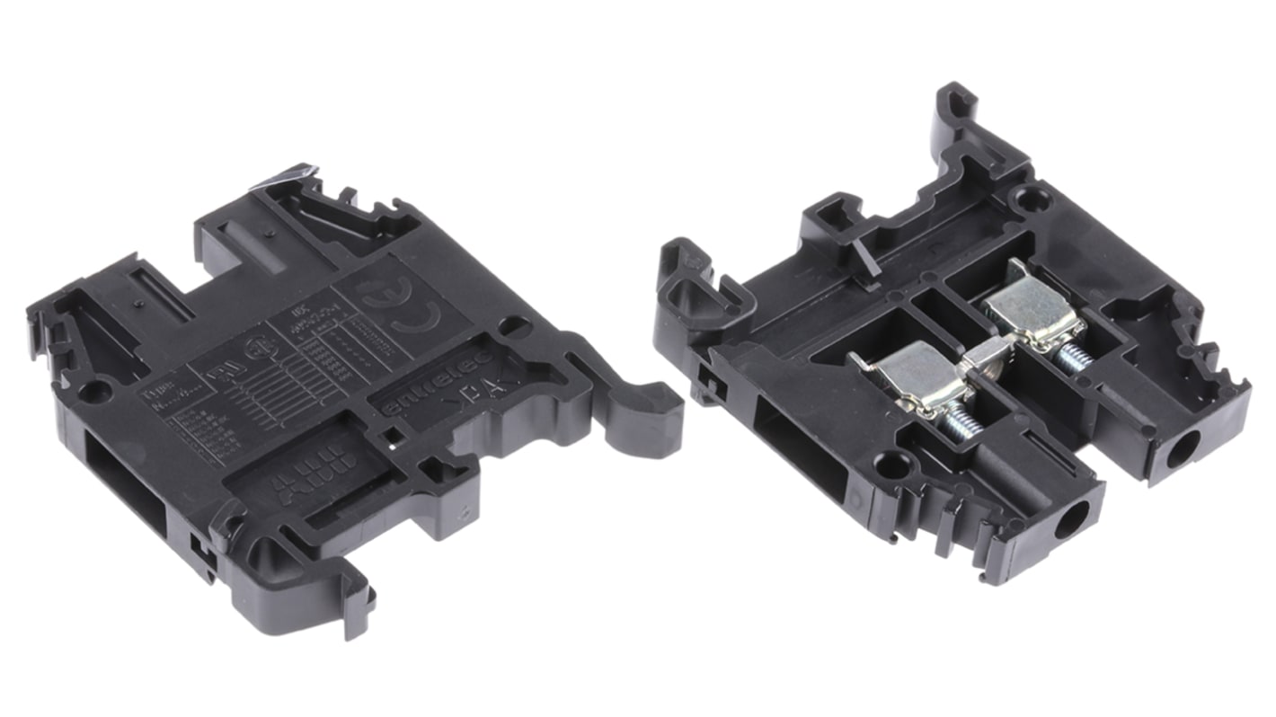 1SNA105031R1400 Entrelec SNA Series Black DIN Rail Terminal Block