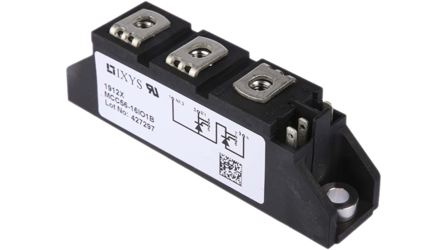 IXYS MCC56-16IO1B, Dual Thyristor Module 1600V, 64A 100mA