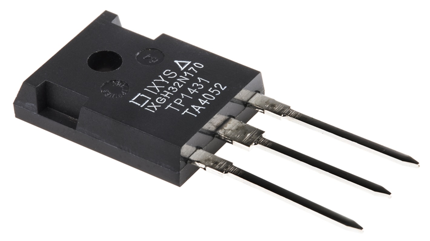 IXYS Nチャンネル IGBT 1700 V 75 A, 3-Pin TO-247AD シングル