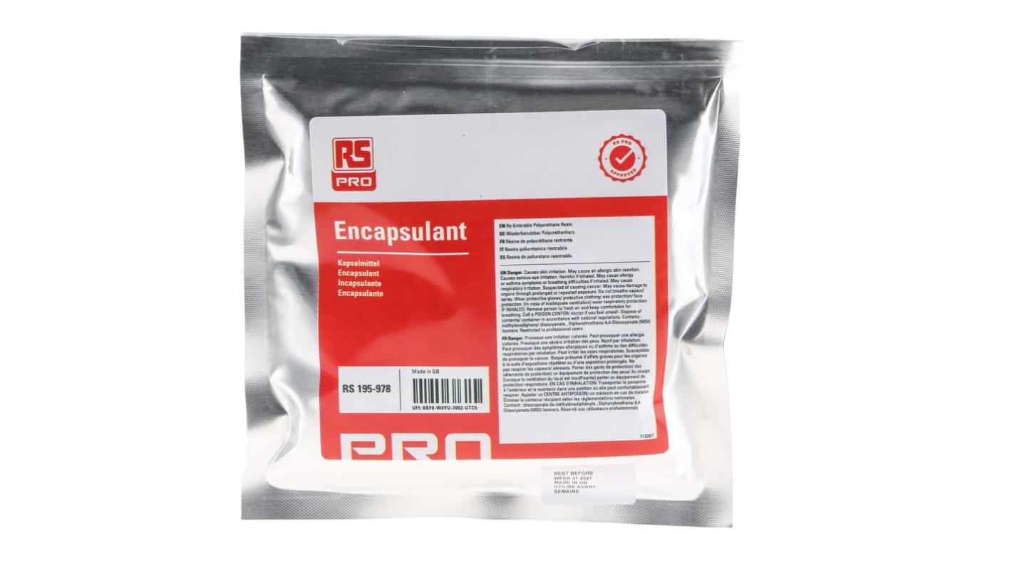 RS PRO Transparent Yellow PUR Potting Compound 250 g RS